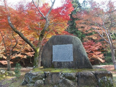 中原蓬女医顕彰碑と紅葉.jpg