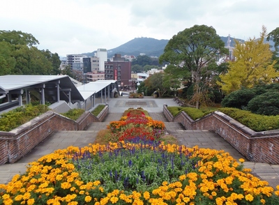 季節の花と長崎市街.jpg